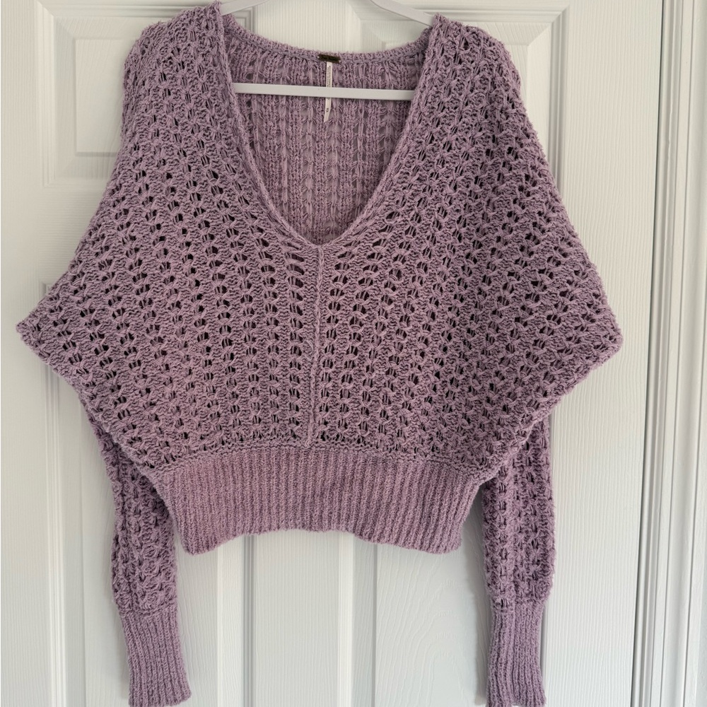 Free People Lavender Knit Women's Sweater